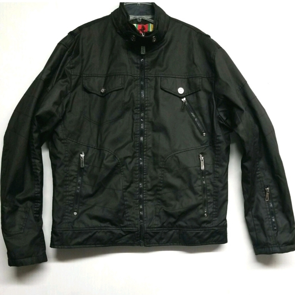 Rey Latino Black Jacket Coat Lined Size EG (Extra Large)